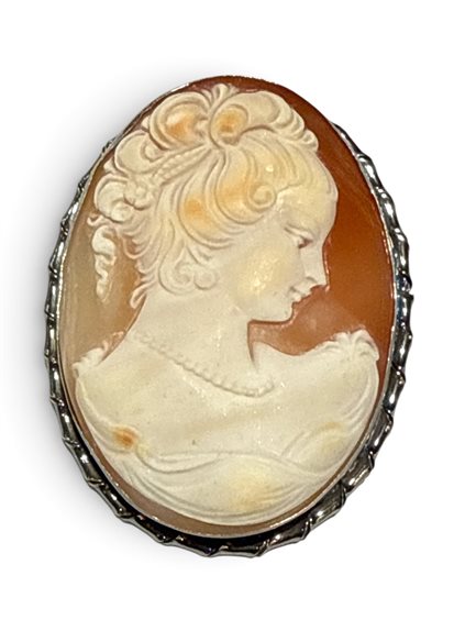 Brosche Mandile 1922 Dame Cammei  in Silber Conchiglia 2MSPCM45.9.26 - 2MSPCM45.9.26